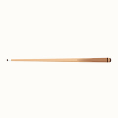 Isolated billiards cue illustration showcasing sporting goods and recreational equipment isolated
