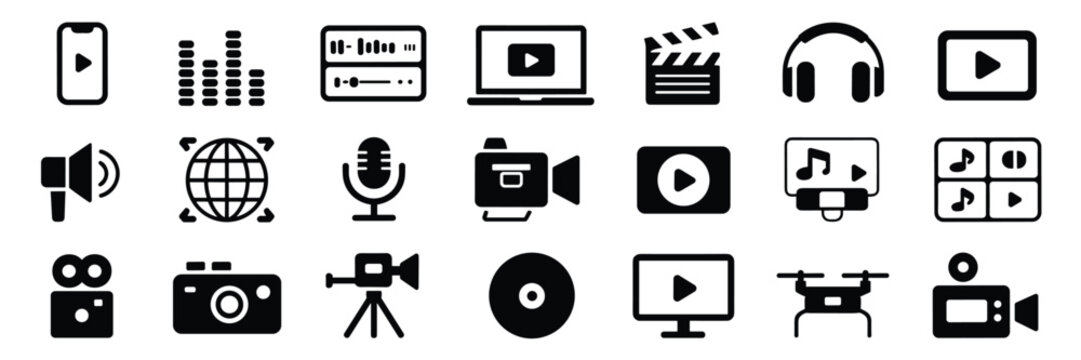 Multimedia & Content Creation Icon Set