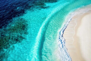 Drone capture of stunning beach scenery perfect for tranquility and aerial view beautiful scene