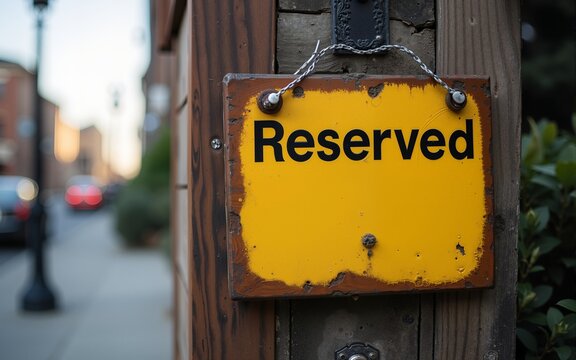 Reserved sign. High quality