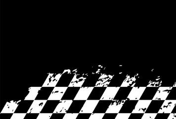 Distressed Checkered Flag Racing Graphic.