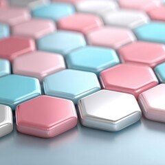Pastel hexagons in a repeating pattern