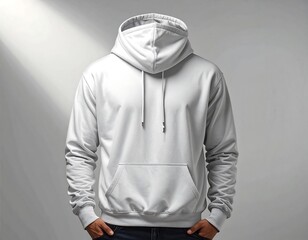 Blank white hoodie