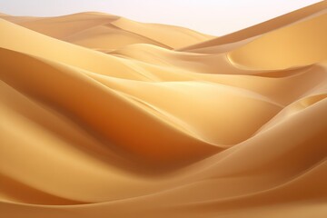 Smooth, undulating sand dunes bathed in warm, golden light