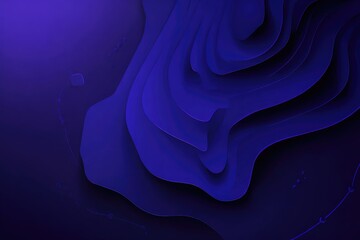 Abstract dark blue layered landscape