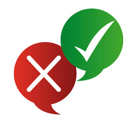 True or False Icon PNG &ndash; Green Tick and Red Cross Symbol