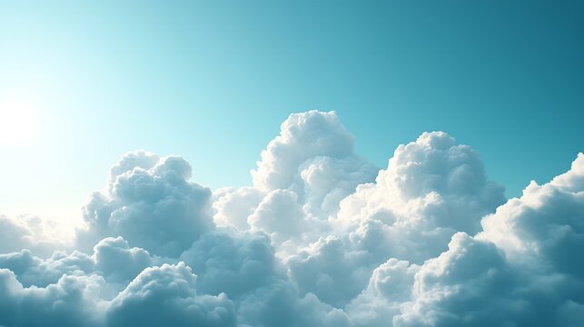 Airy minimal cloudscape with smooth blue-to-white gradient, spacious central area for text, subtle atmospheric layers, soft and elegant sky design concept.
