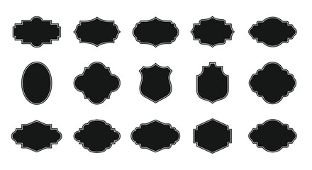 Collection of Decorative Vintage Frames and Labels.