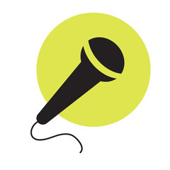 vector illustration of a mic