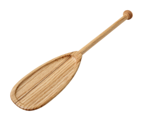 Canoeing gear wooden paddle adventure product showcase nature isolated on transparent background