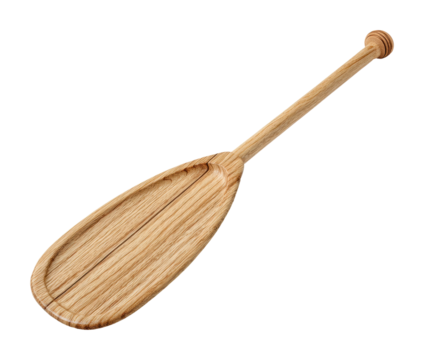 Canoeing gear wooden paddle adventure product showcase nature isolated on transparent background