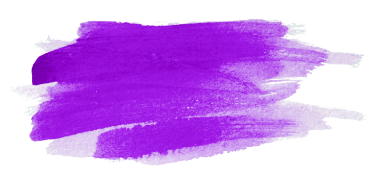 purple watercolor background. Artistic hand paint. Isolated on transparent background.