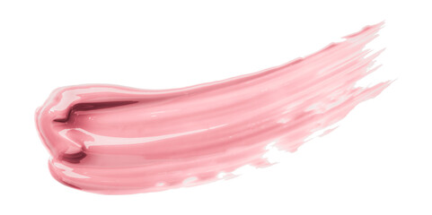 Pink watercolor brush isolated on transparent background