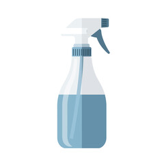 Simple sanitation solution spray bottle illustration for cleaning disinfecting and hygiene