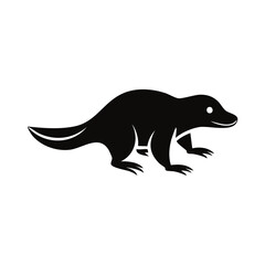 Fototapeta premium Platypus Animal Vector Logo in Black and White, Minimalist and Simple Design, Perfect for Wildlife Branding, Nature Illustration, and Unique Animal Identity 