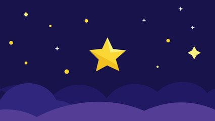 Fototapeta premium Gaze at Star Filled Night Sky Stunning Nature Vector Illustration