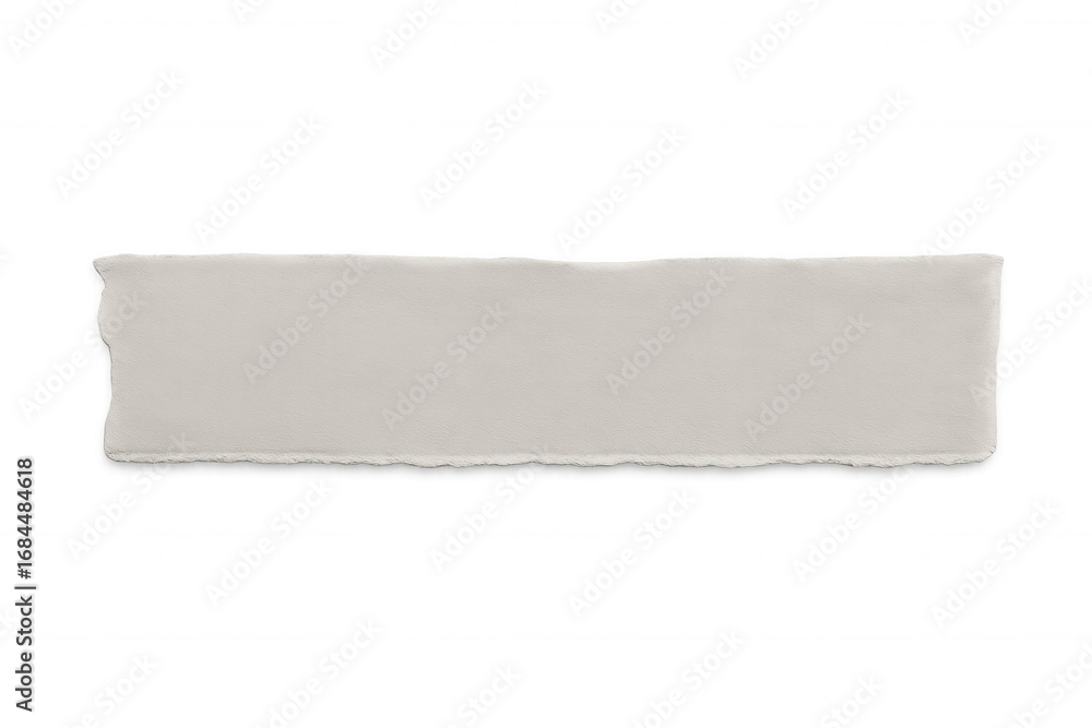 Poster torn piece of white paper with transparent background, ideal for adding a realistic touch to designs