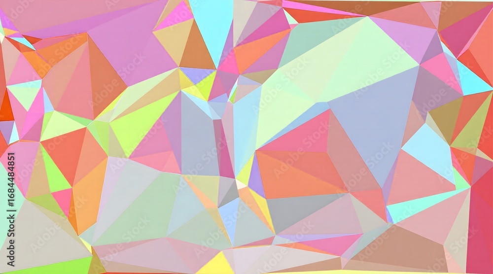 Poster abstract geometric background with pastel colors and triangular shapes design,low poly gradient back