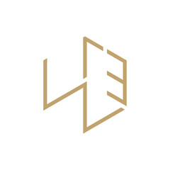 Abstract grid building logo in green, vector symbol for construction, property, and real estate branding.