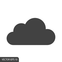 Simple cloud icon, digital weather element symbolizing modern connectivity and data solutions