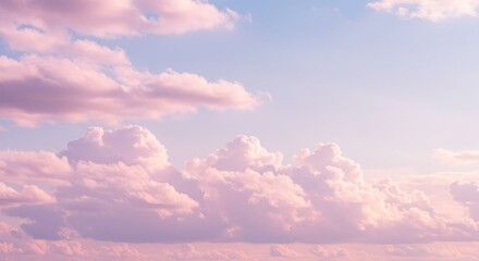 Fototapeta premium Pastel clouds spring background, dreamy soft sky tones