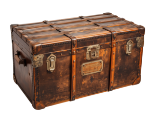 Nostalgic Journey, An Antique Trunk Evokes Memories of Travel and Adventure Across Distant Lands