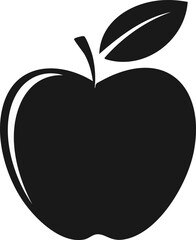 Apple Fruit Vector Logo in Minimalist Black and White, Ideal for Modern Branding and Visual Identity
