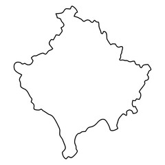 map of kosovo line