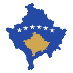 map of kosovo flag