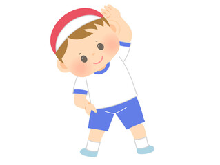 運動会_体操_男の子