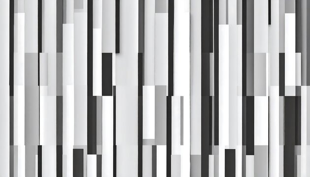 Abstract grayscale design with vertical stripes and intersecting rectangles, creating a dynamic and modern aesthetic.