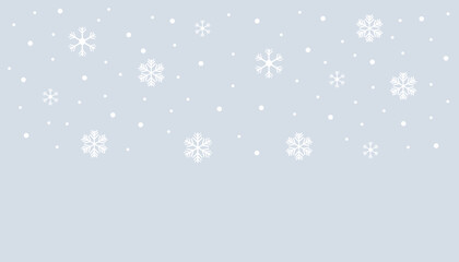 Elegant Snowflake Pattern on White Snowy Background – Winter Holiday Frost Design, Christmas background