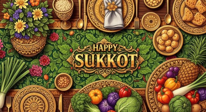 Happy Harvest Festival Feast Celebration