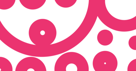 Close-Up of Large and Small Pink Circles on Gray