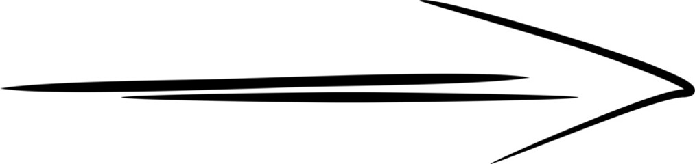 Hand drawn arrow. Arrow pointing right direction. Graphic elements for poster and advertisements