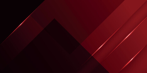 Obraz premium Abstract background with overlapping paper cut design of dark red gradient and glowing red lines. Vector Illustration. Vol 2