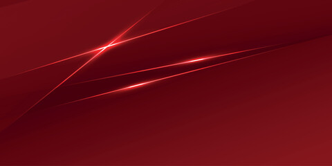 Abstract background with overlapping paper cut design of dark red gradient and glowing red lines. Vector Illustration. Vol 3 © siti lutvias