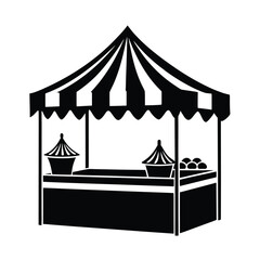 outdoor market stalls illustration design