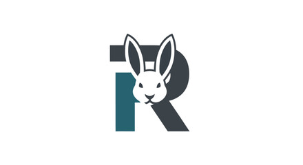 Charming Rabbit and Letter R Logo Design Depicting Creativity and Playful Character