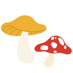 毒々しいキノコのイラスト