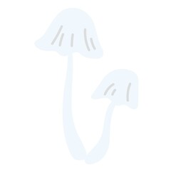 白いキノコのイラスト素材