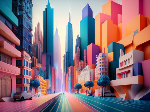 Stylized architecture encourages project based learning where teams prototype urban solutions using creativity, data, and empathy.
