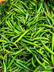 Fresh Organic Jalapeno Peppers Closeup Background Green Spicy Vegetables
