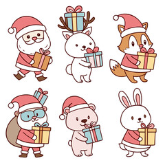 santa claus and christmas gifts
