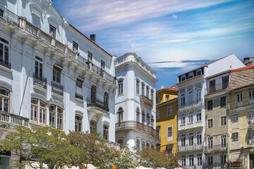 Coimbra, beautiful city in Portugal, typical houses in the historical center
