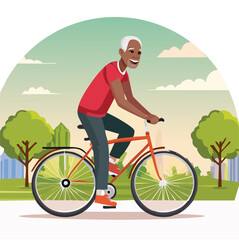 Naklejka premium man on bike 1