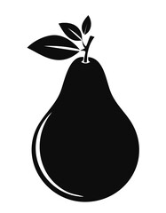 Guava Fruit Vector Logo in Minimalist Black and White, Ideal for Modern Branding and Visual Identity
