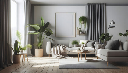 modern living room with white furniture