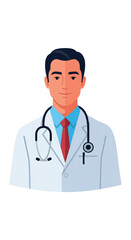 Male Doctor with Stethoscope Professional Medical Healthcare.