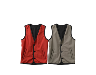 Reversible Vest Collection Red amp Khaki Fabric Vests